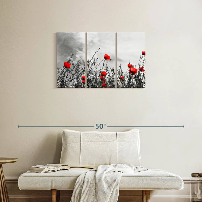 Harnek Blooming Red Poppies Pop, 20" H x 33" W