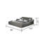 Grand lit masseur multifonctionnel en bois et similicuir gris Zoya-25003885-25003884