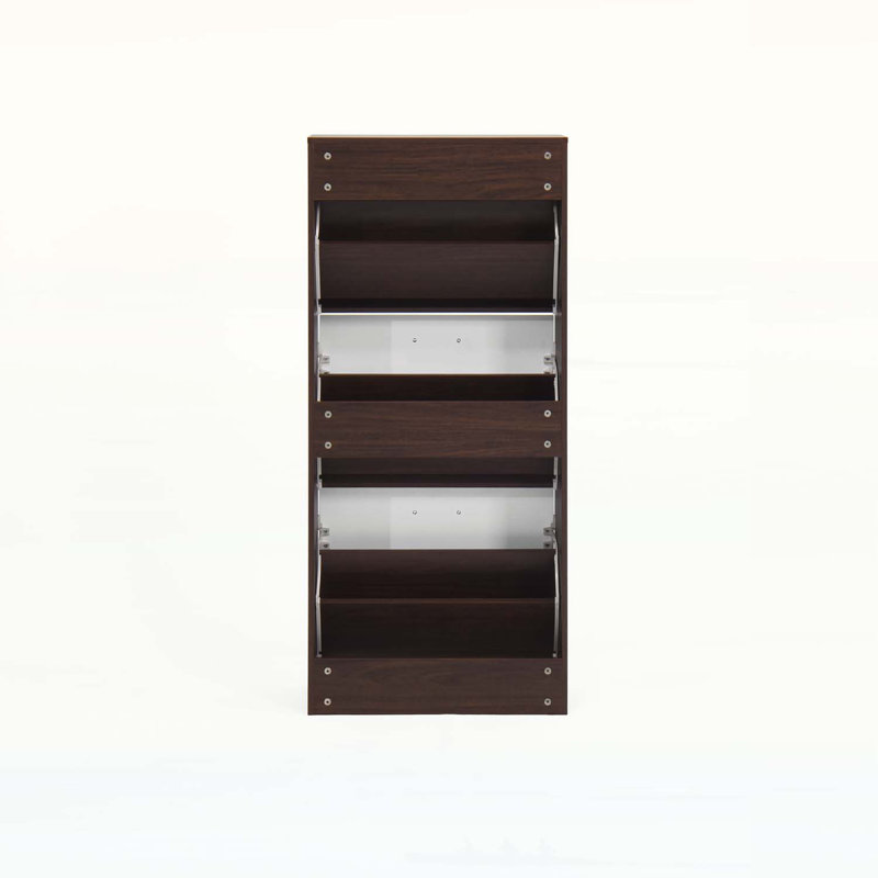 Armoire à chaussures polyvalente pour l'organisation de la maison et l’optimisation de l’espace, Noyer