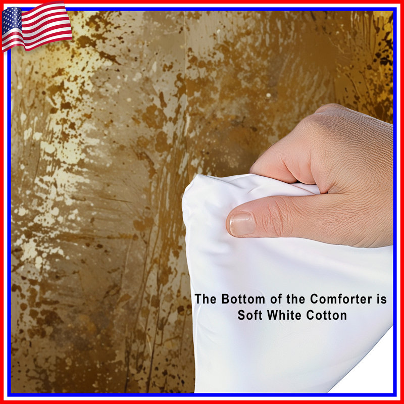 Bronze Grunge Texture Comforter, King