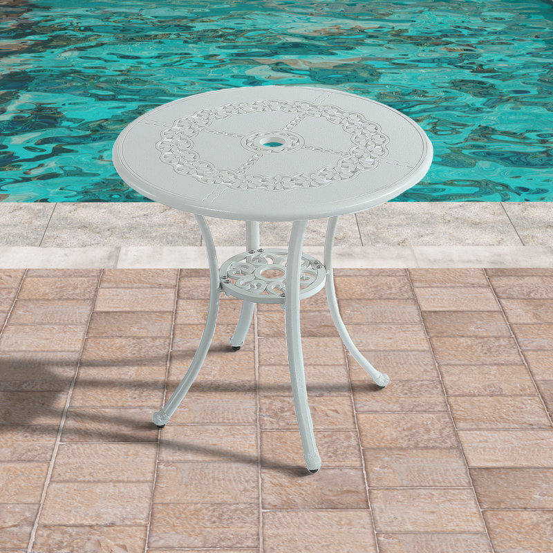 Fauver Metal Dining Table, White