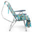 Chaise de plage pliante avec assise de 43 cm de haut, porte-gobelet et sac de rangement, chaise de camping inclinable en aluminium à 7 positions, capacité de 120 kg