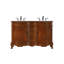 Meuble-lavabo double 54 po en teck-137891537