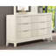 Commode blanche antique avec miroir