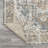 Keesha Bold Distressed Medallion Low-Pile Machine-Washable Blue/Cream Rug-965308617