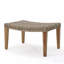 Repose-pieds en bois et osier