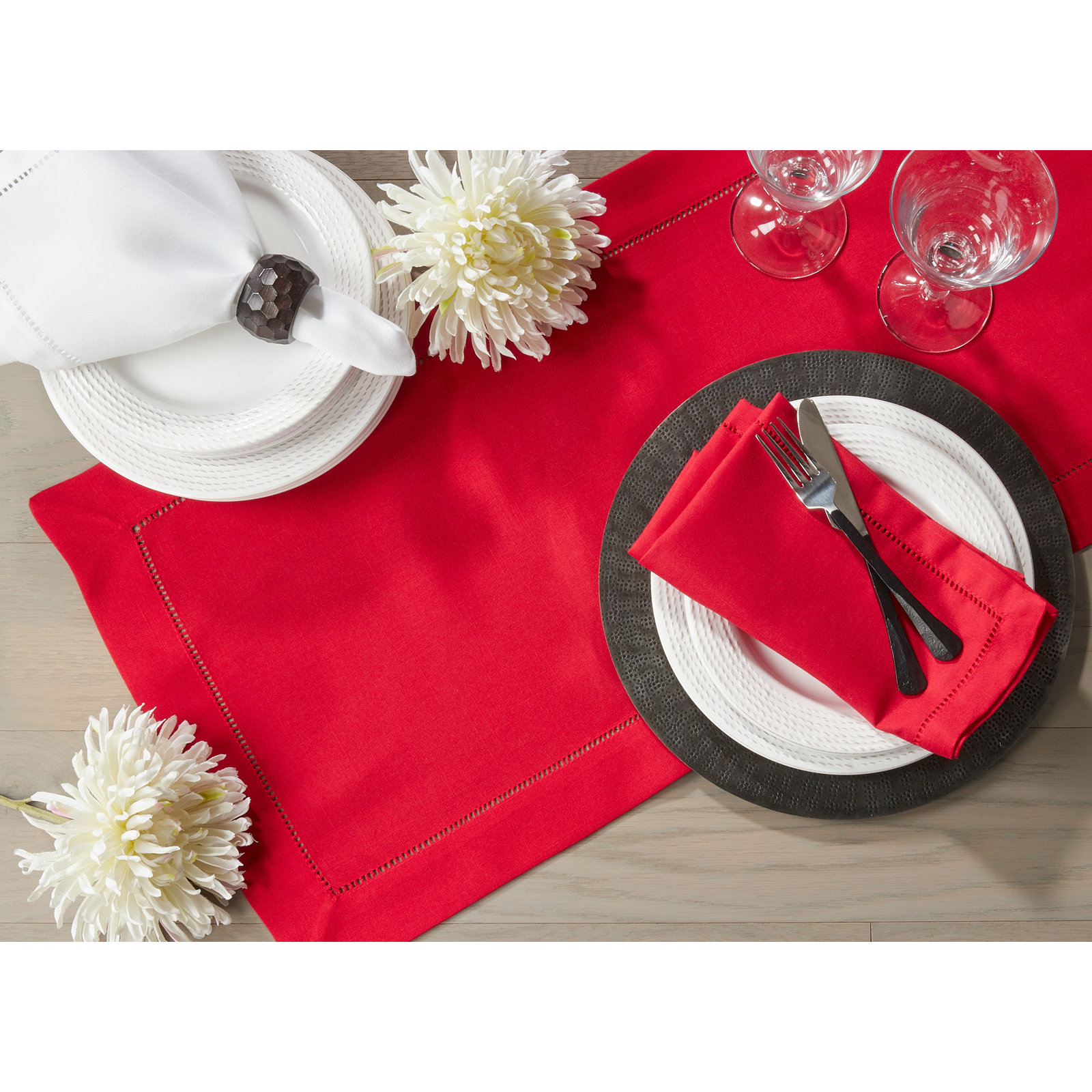 Emmeline Table Runnner, Red, 120" L x 16" W