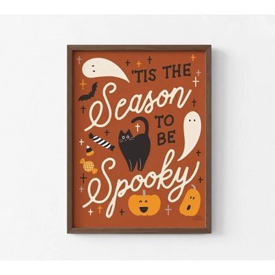 «Trick Or douceur V rouille» par Laura Marshall, cadeau de signe d'Halloween heureux, décor d'automne moderne, décorations d'automne spéciales, fête Spooky