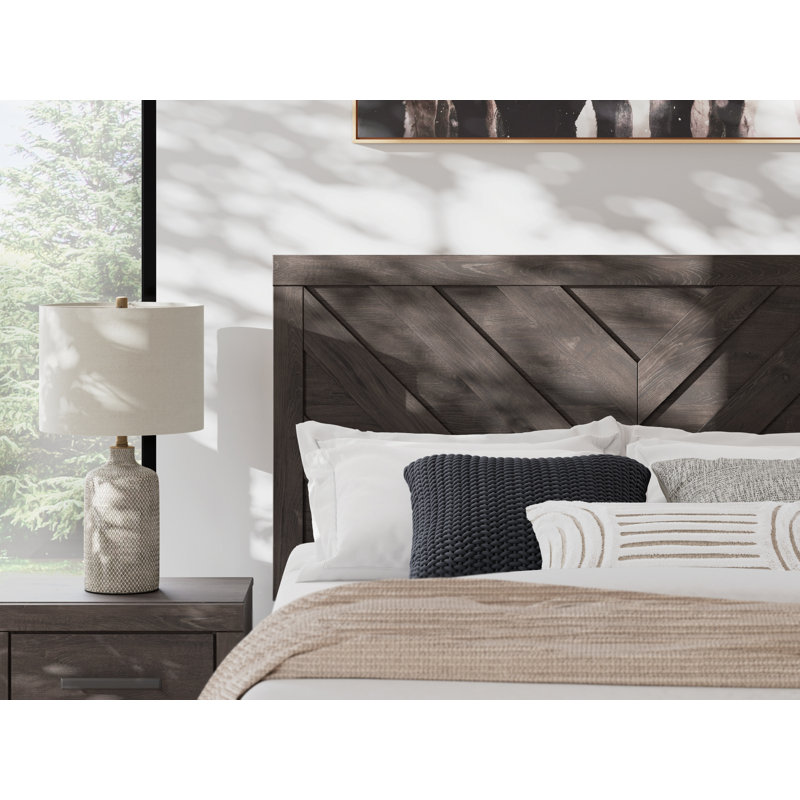 Haley Queen Panel Bed, Gray, Queen