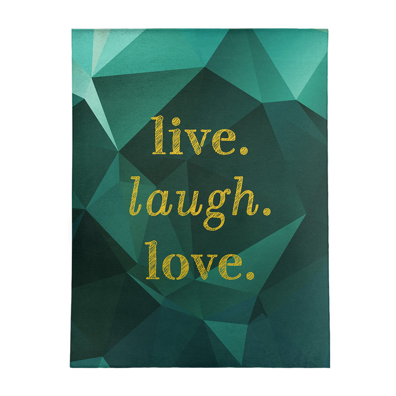 Tapis en poly-chenille en poly-citation live gemme love, Rectangle 8 pi x 10 pi