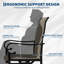 Chaise de patio pivotante d'extérieur avec dossier haut toutes saisons et respirante