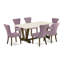 Ensemble de table de salle à manger 7 pièces 7 pièces-1747036884