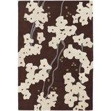 Inhabit Designer Dark Brown/Ivory Area Rug