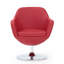 Fauteuil ballon pivotant rembourré en cuir Caisson-2107838778