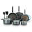 T-Fal Signature 12 Pcs Cookware Set, Titanium Nonstick, Grey-52610336