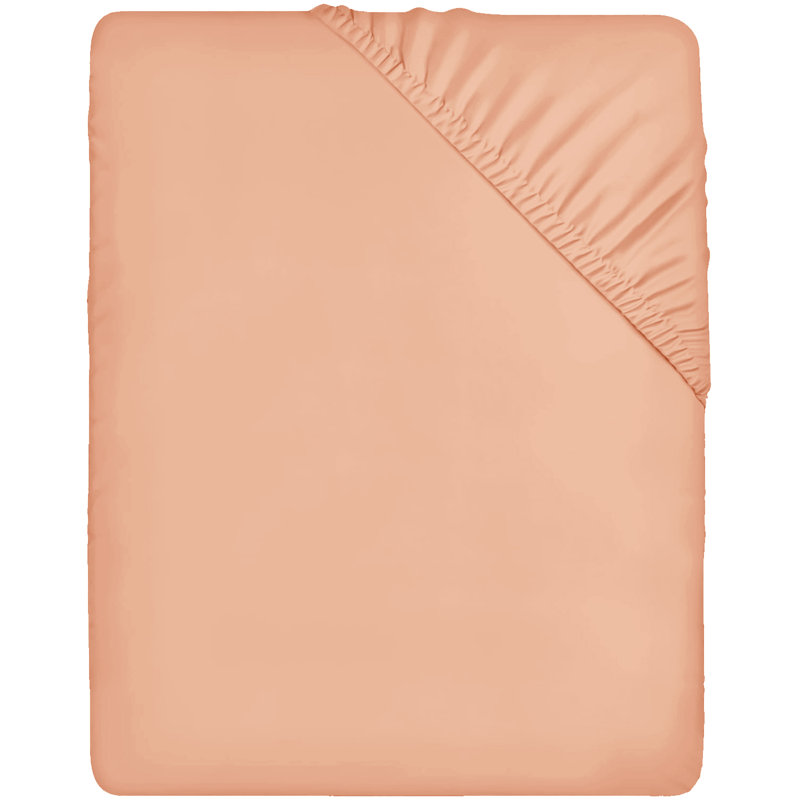 Leila Microfiber 25cm Deep Pocket Fitted Bed Sheet, Single (3'), Peach