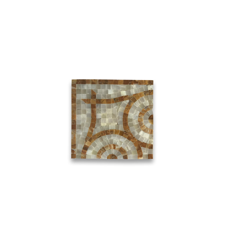 6.3" x 6.3" Marble Mosaic Wall & Floor Tile