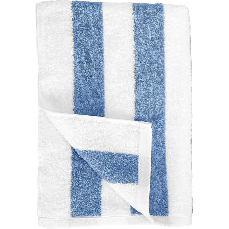 Large Oversized Beach Towel - Big Cotton 36 X 70 Inch Striped Pool Towel, Large Cabana Soft Swimming Towel For Adult