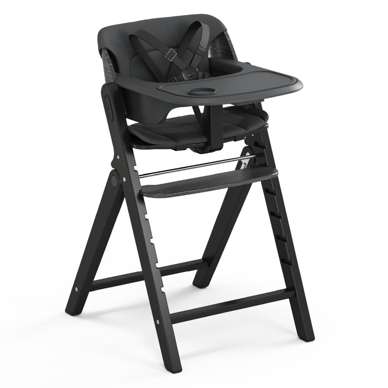 Convertible Baby Feeding Dining Chair With Removable Tray, Black
