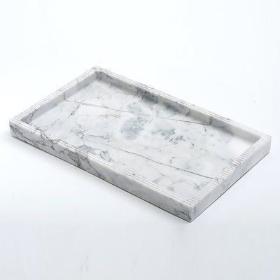 Plateau de service Manhattan Fruit Bianco Carrara