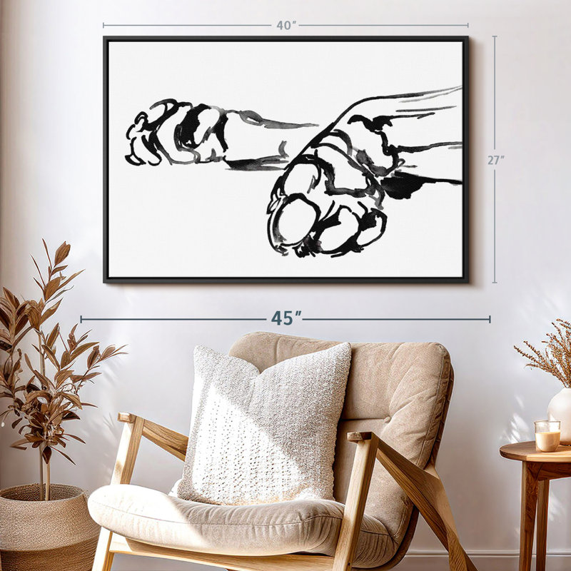 " Linear Paws II Canvas Print ", 27" H x 40" W