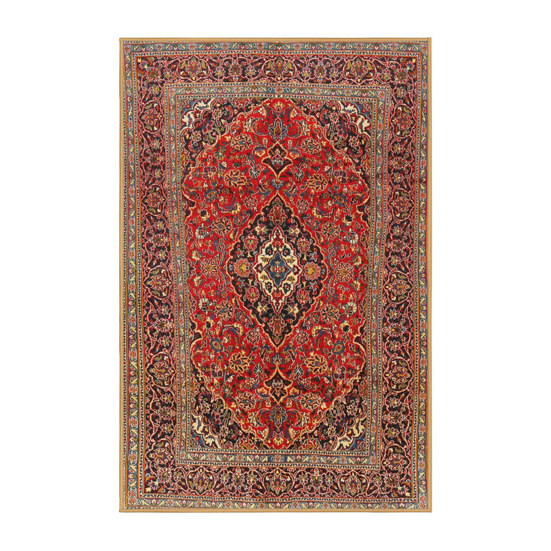 Tapis traditionnel marron / noir, Rectangle 2 pi x 5 pi