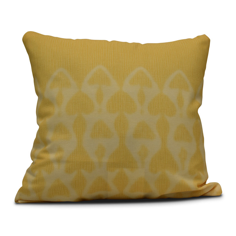 Housse et insert de coussin carré Intercoastal Waterway, H 26 po x l 26 po, Jaune