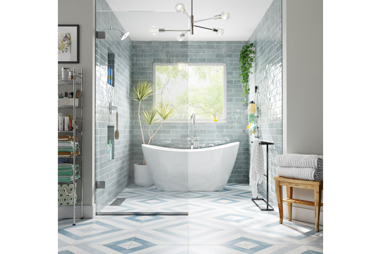modern bathroom floor tile designs