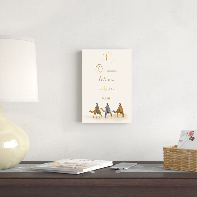 «Away In A Manger I» par Victoria Barnes, reproduction sur toile tendue, H 12 po x l 8 po