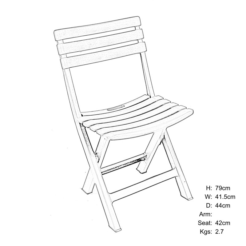Brescia Folding Table with 4  Chairs Garden Set, Anthracite