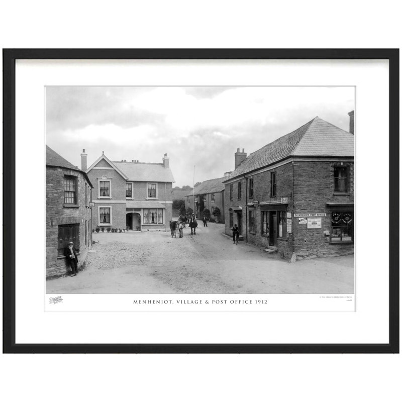 Menheniot, Village & Post Office 1912 - Single Picture Frame Print, 45cm H x 60cm W x 2.3cm D
