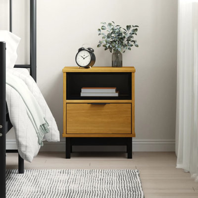 Malyha 40cm W Solid + Manufactured Wood Bedside Table