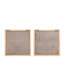 Cole et gris en bois fait à la main cube 3D inspiré géométrique maison brune ensemble de décoration murale avec grille
