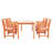 Dusek 4 - Person Wood Patio Dining Set with Rectangular Table