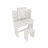 Adjustable Mirror Vanity Table With One Drawer, Spacious Storage For Beauty Essentials, Matching Stool, Compact And Elegant, Ancient White, Particle Board + , 15.63 In Width Mirror, Makeup Brushes,