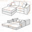 Canapé modulaire modulaire en nuage, canapé rembourré en L moderne avec repose-pieds amovible, canapé-lit à siège profond avec coussins décoratifs pour salon, appartement, petit espace, orange