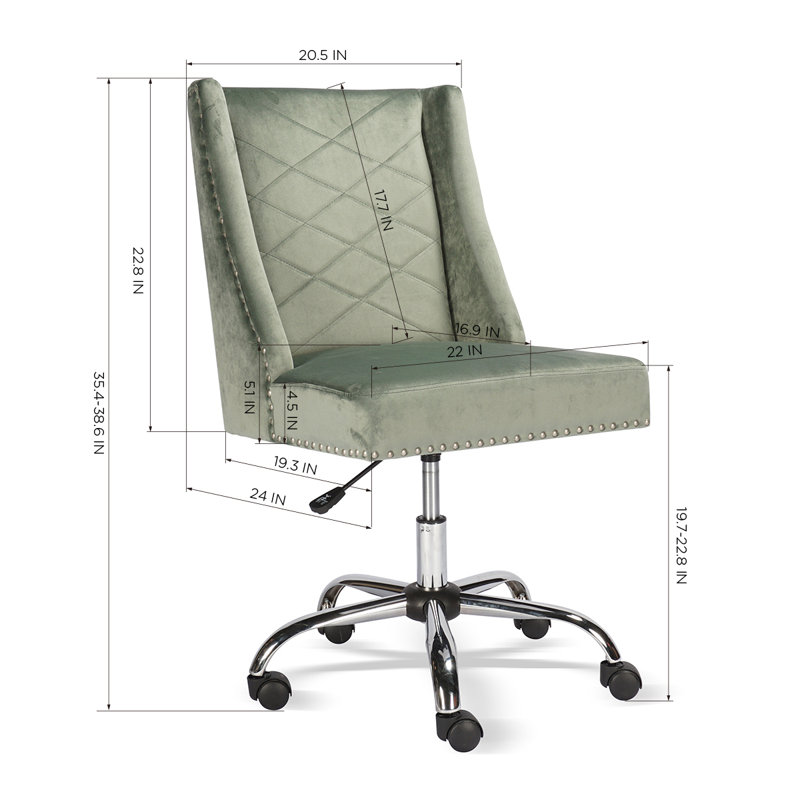 Etta Avenue Indie Velvet Conference Chair, Castus