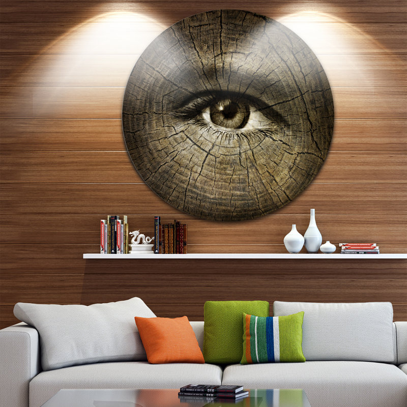 «Aging Eyes» - impression d'art graphique, H 23 po x l 23 po x P 1 po, Métal