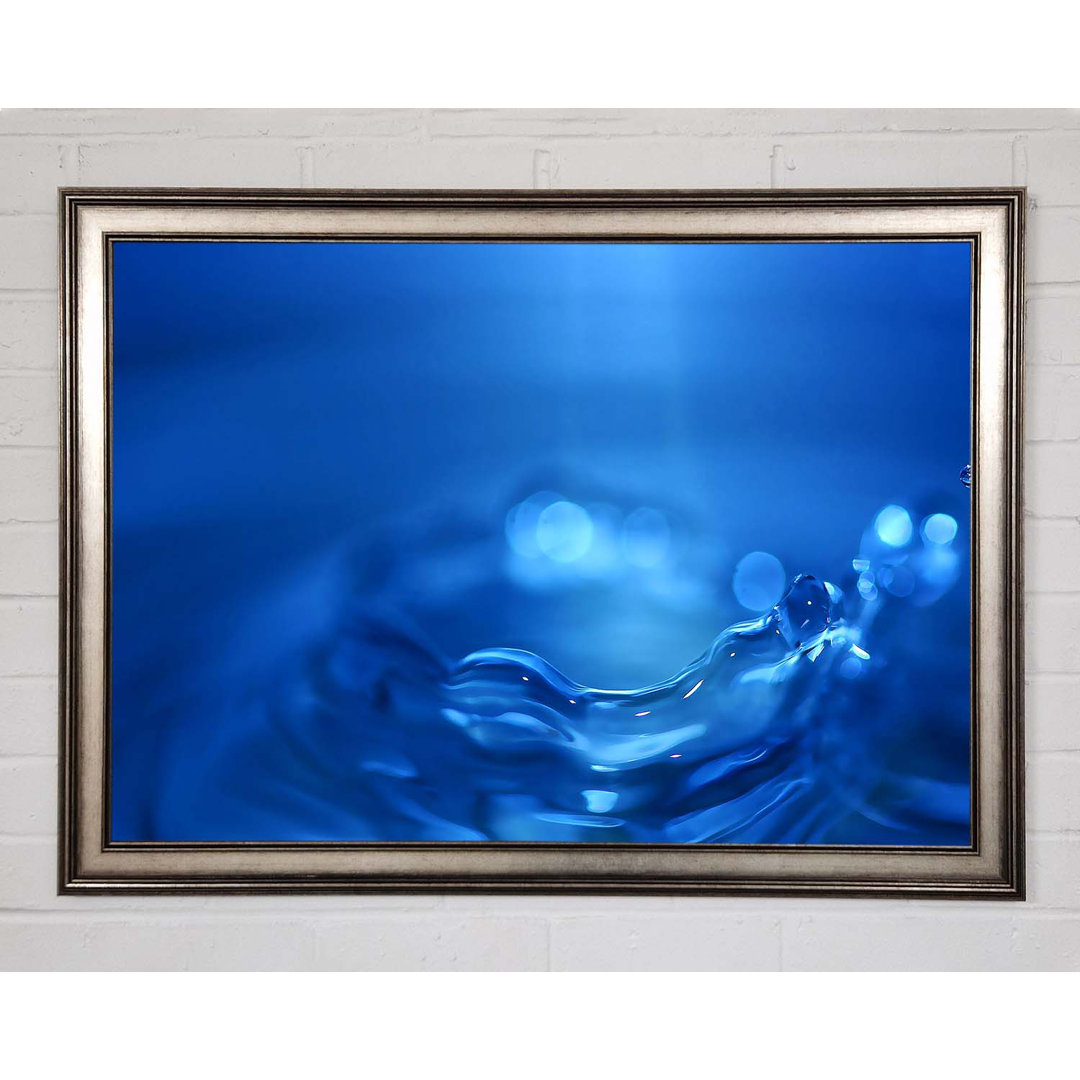 Water Splash Ripple Blue - Einzelner Bilderrahmen Kunstdrucke