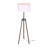 Mariquita 1 Light Floor Lamp With Matte Black And Faux Woodgrain Finish And White Shade