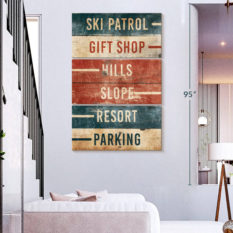 Kema Ski Info Wall Sign, 74'' H x 48'' W