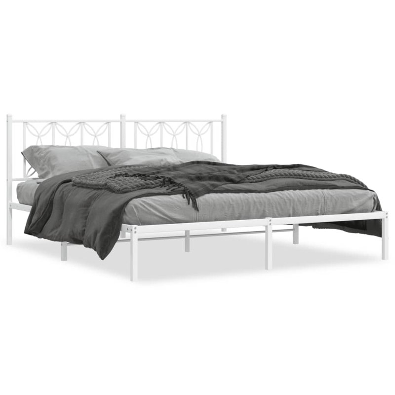 Gonzales Metal Bed, Single (3'), White