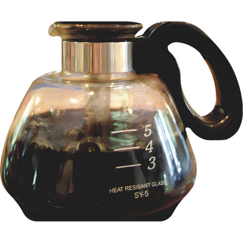 SP13223 - Pot à café noir en verre