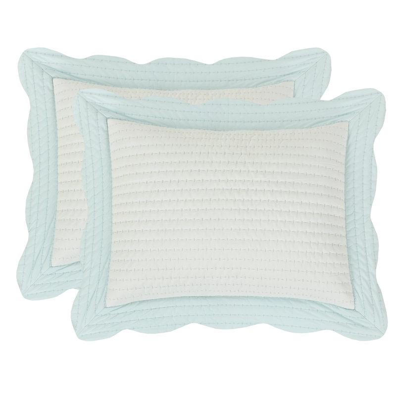Ashford White Quilted Cotton Standard Pillow Sham