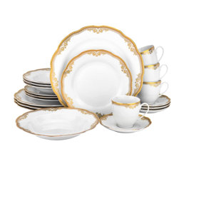 Piece Porcelain China Dinnerware Set - Service for 8