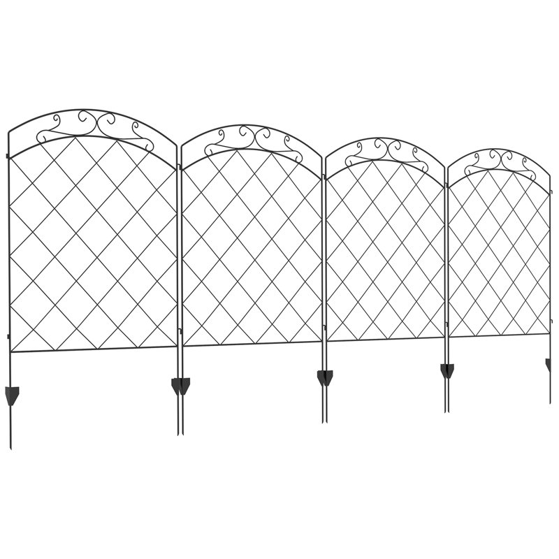 Shruti 110cm H x 348cm W Metal Fence Panels Included