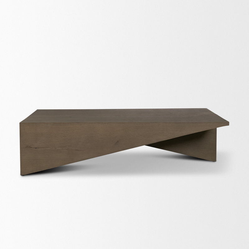 West Solid Wood Coffee Table, Dark Brown