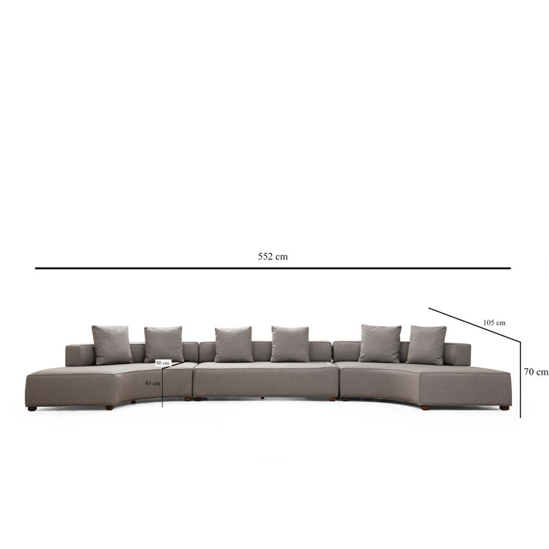 Canapé modulaire symétrique 217,3 po Havok