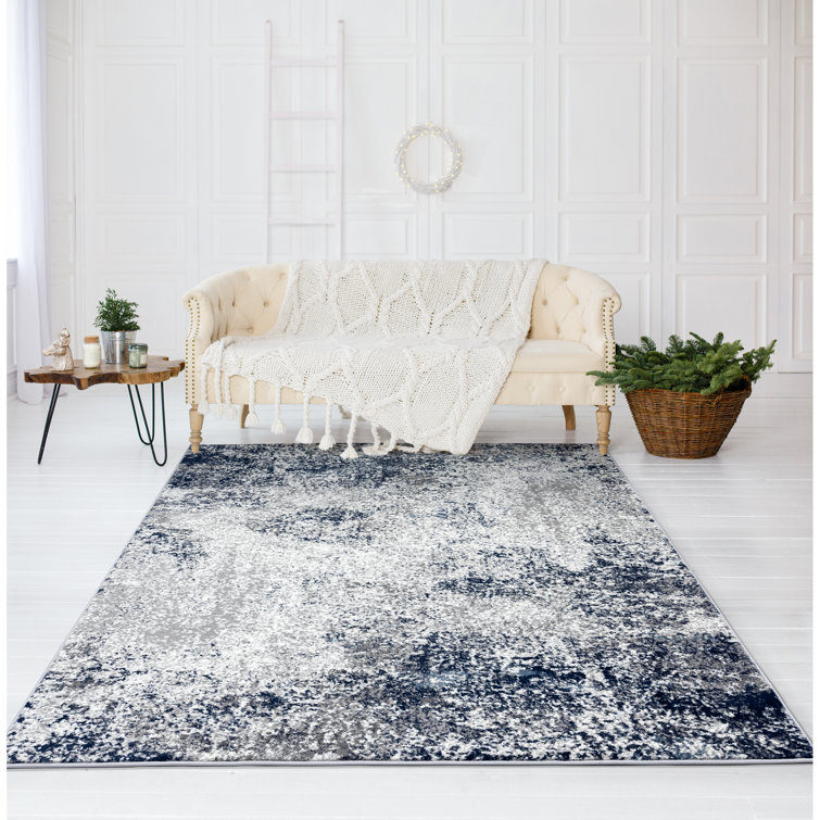 Tapis bleu / gris Seibold