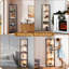 Calena 163cm H x 33cm W Corner Bookcase-1820705727